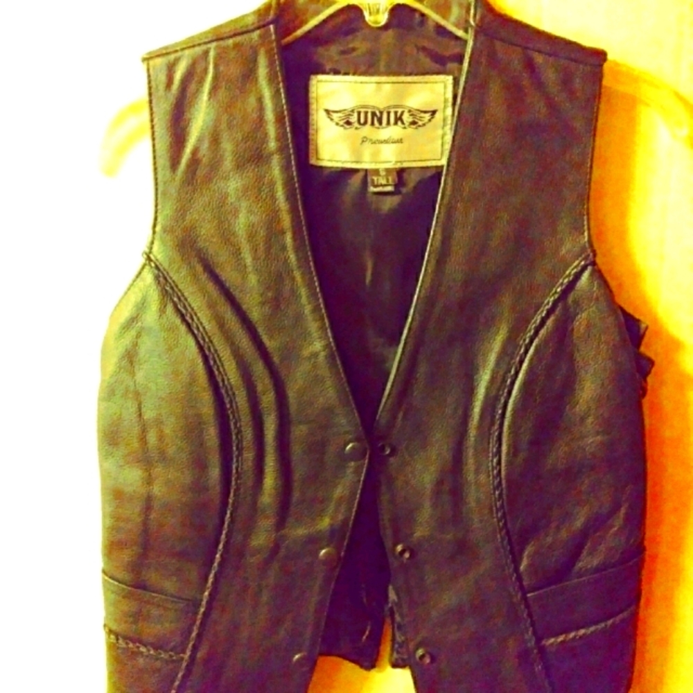Black Leather Vest
